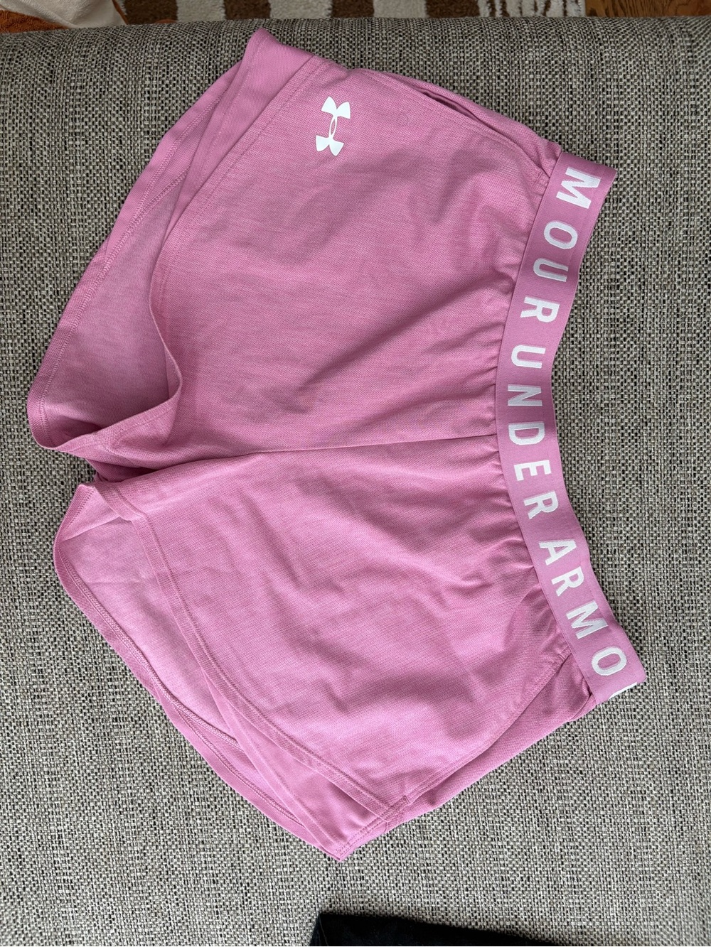 Under Armour Women's Athletic Shorts with Branded Waistband - Pink